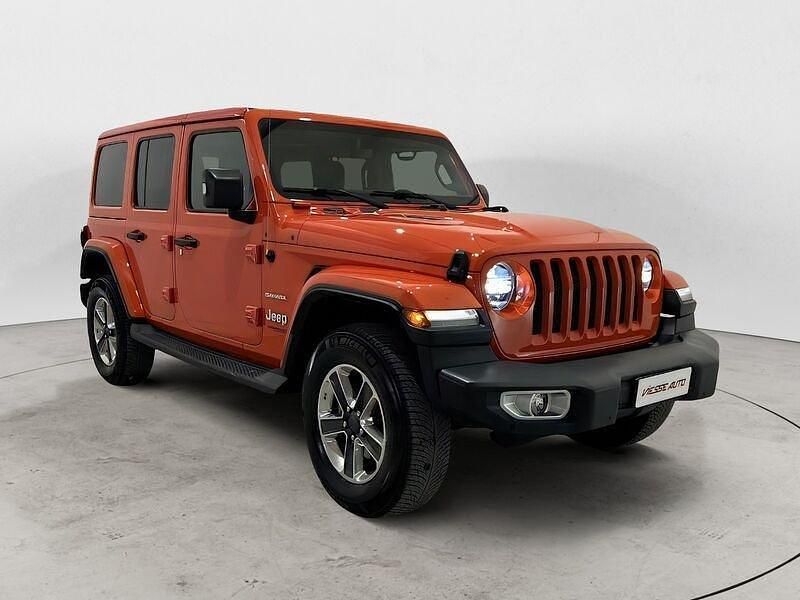 Begagnad Jeep Wrangler Sahara 200 HK (147 kW) 2020 Orange SUV
