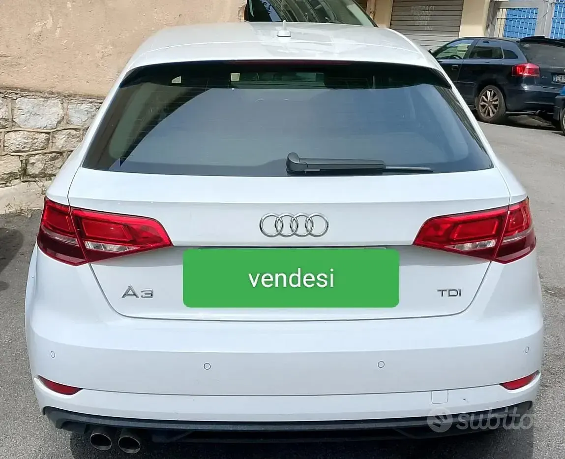 Usata Audi A3 150 CV (110 kW) 2017 Bianco Berlina