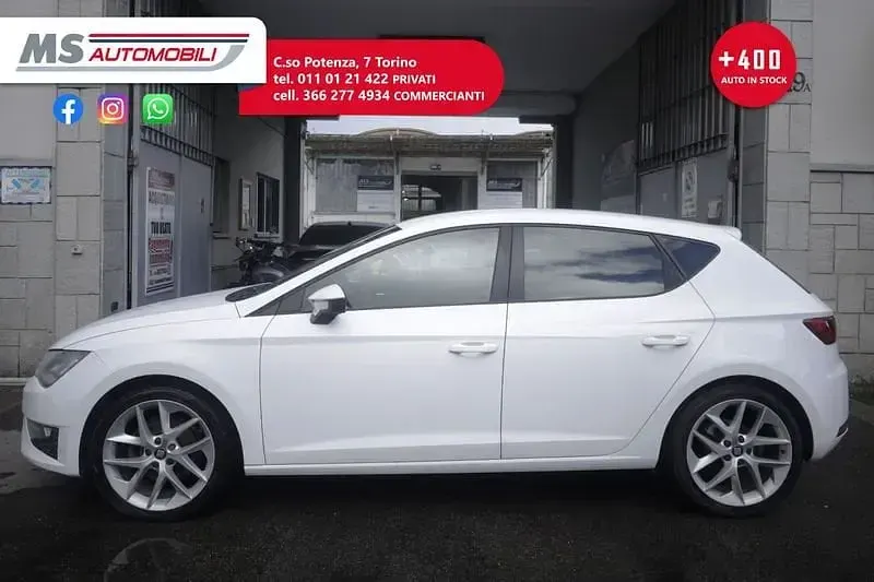 Usata Seat Leon FR 150 CV (110 kW) 2013 Bianco Utilitaria