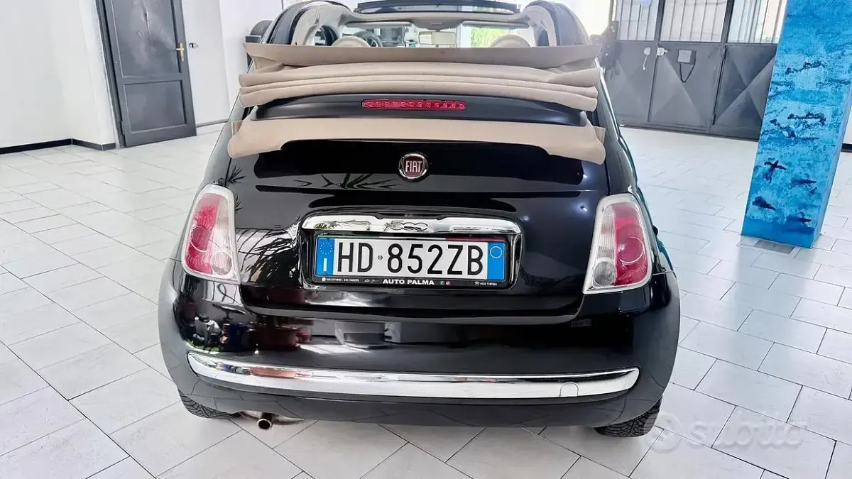 Usata Fiat 500C Lounge 69 CV (50 kW) 2010 Nero Cabrio