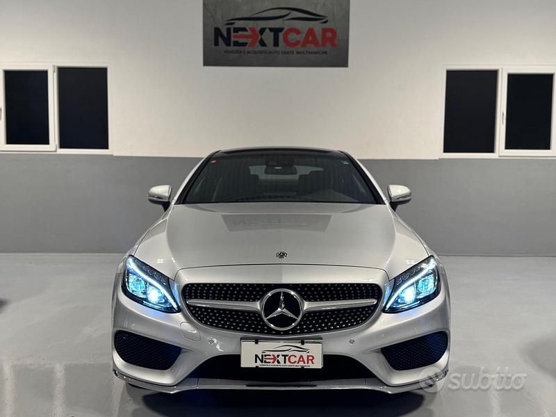 Usata Mercedes C250 AMG line 211 CV (155 kW) 2017 Grigio Coupé