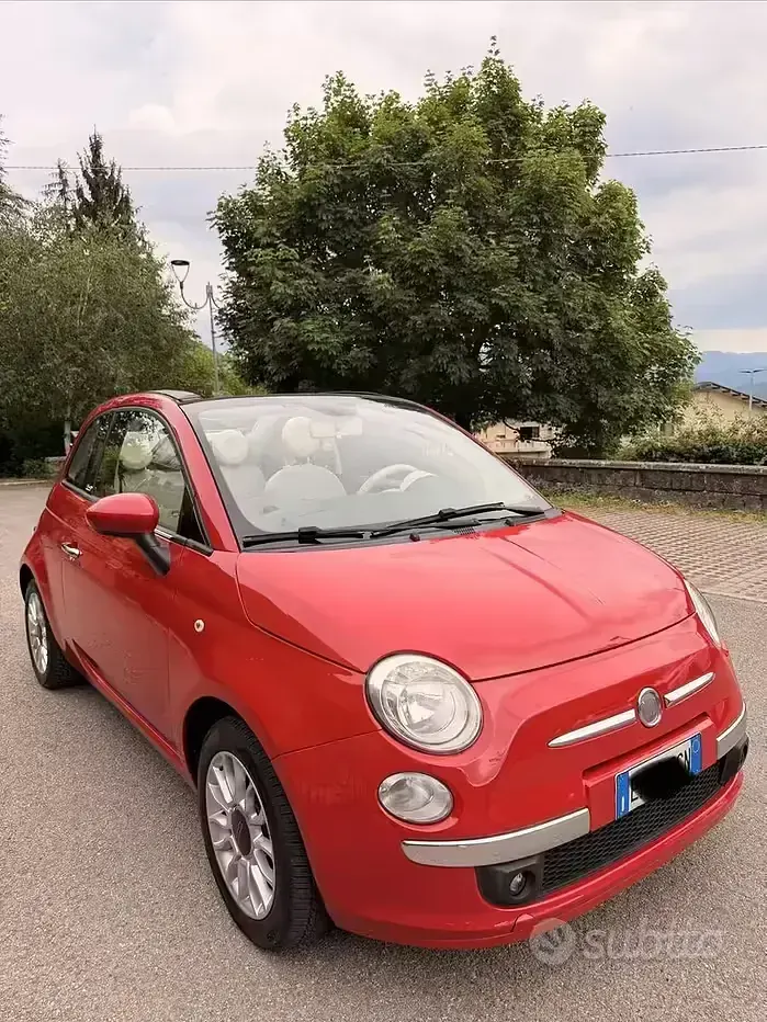 Usata Fiat 500C Lounge 69 CV (50 kW) 2012 Rosso Cabrio
