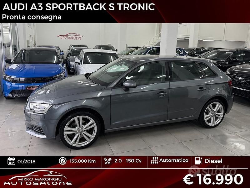 Usata Audi A3 Sport 150 CV (110 kW) 2018 Grigio Berlina