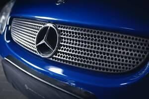 Usata Mercedes SLK32 AMG AMG 354 CV (260 kW) 2002 Blu Cabrio