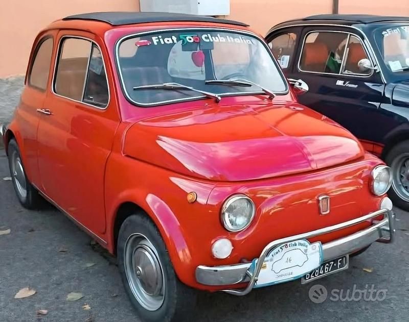 Usata Fiat 500 1970 Rosso Utilitaria
