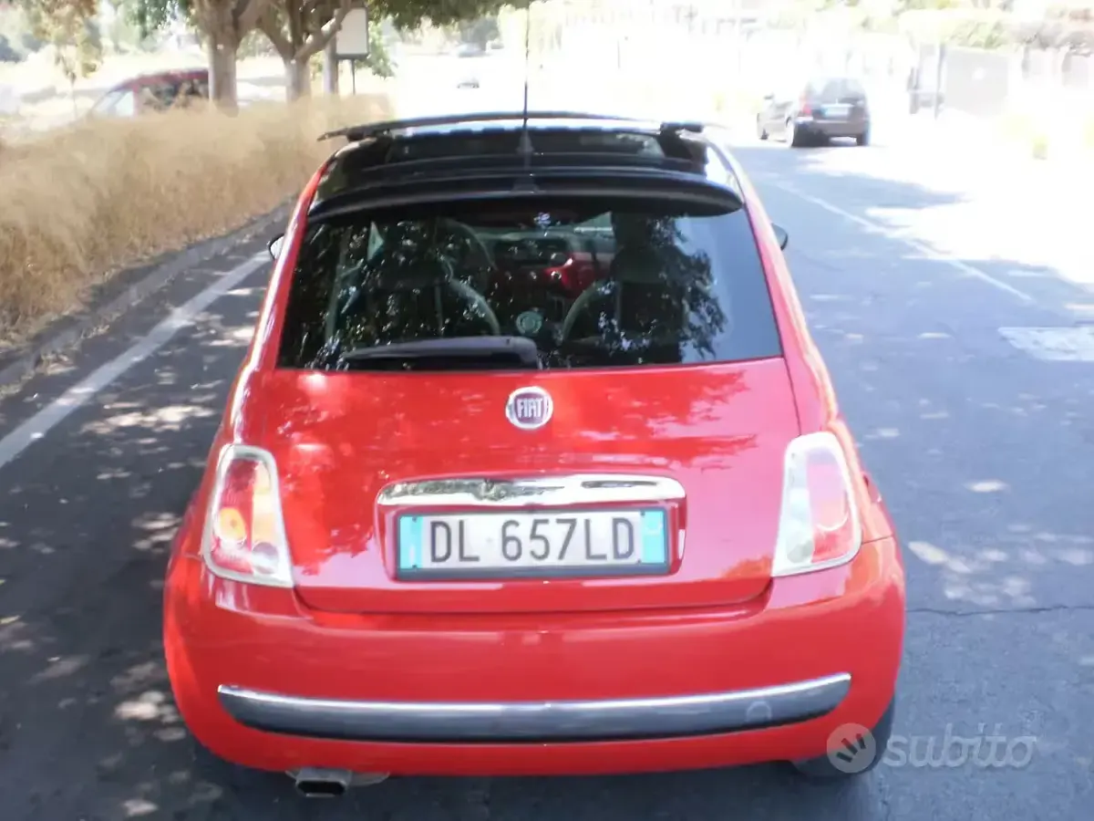 Usata Fiat 500 Lounge 95 CV (69 kW) 2009 Rosso Cabrio