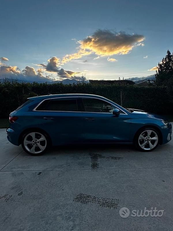 Usata Audi A3 Advanced Plus 150 CV (110 kW) 2021 Blu Berlina