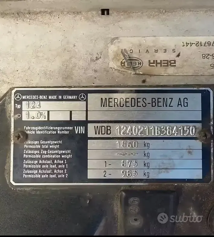 Usata Mercedes E200 109 CV (80 kW) 1990 Berlina