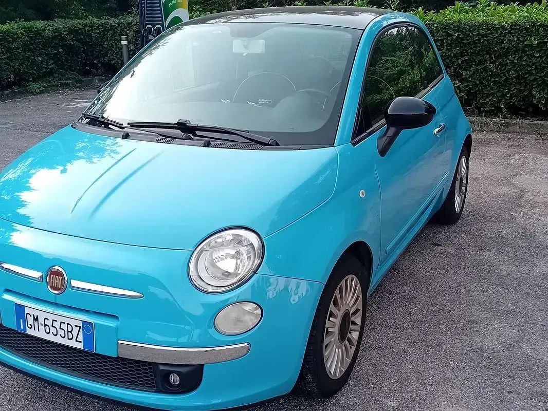 Usata Fiat 500 Lounge 69 CV (50 kW) 2011 Blu/azzurro Utilitaria