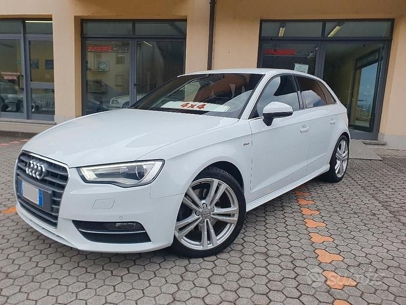 Usata Audi A3 S-Line 184 CV (135 kW) 2015 Bianco Berlina