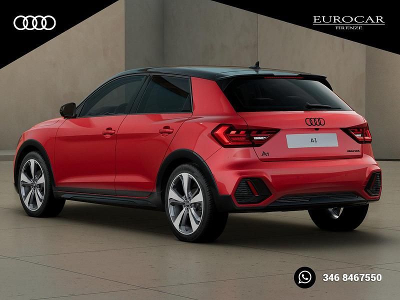 Nuova Audi A1 Design 116 CV (85 kW) 2025 Rosso progressivo metallizzato nero mito Berlina