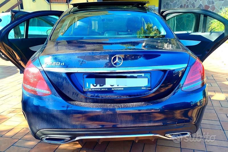 Usata Mercedes C220 Premium 194 CV (142 kW) 2020 Blu Berlina