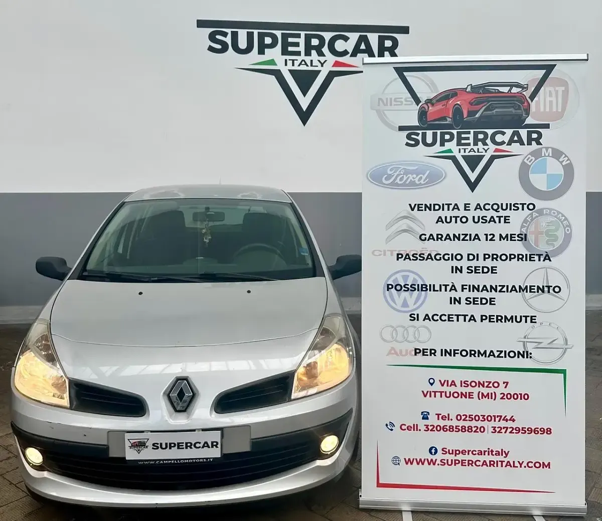 Usata Renault Clio II 75 CV (55 kW) 2006 Grigio Berlina