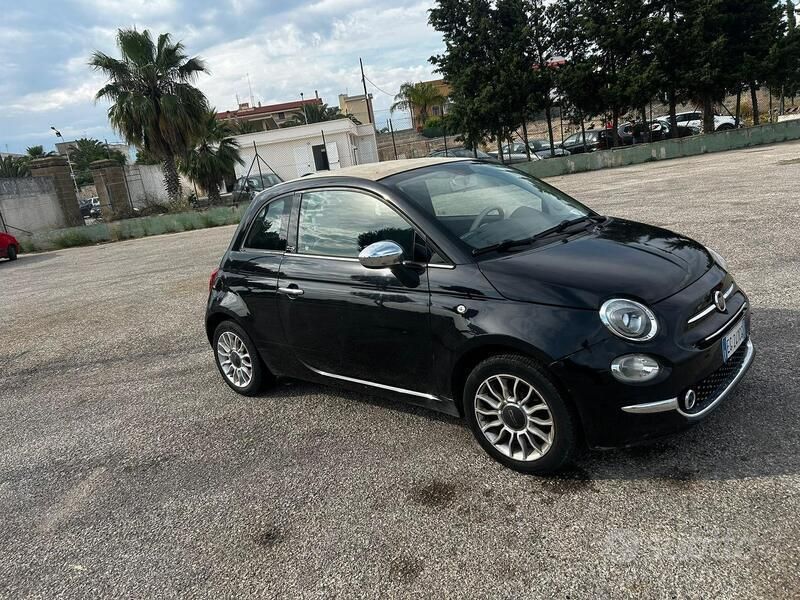 Usata Fiat 500C 69 CV (50 kW) 2012 Nero Cabrio