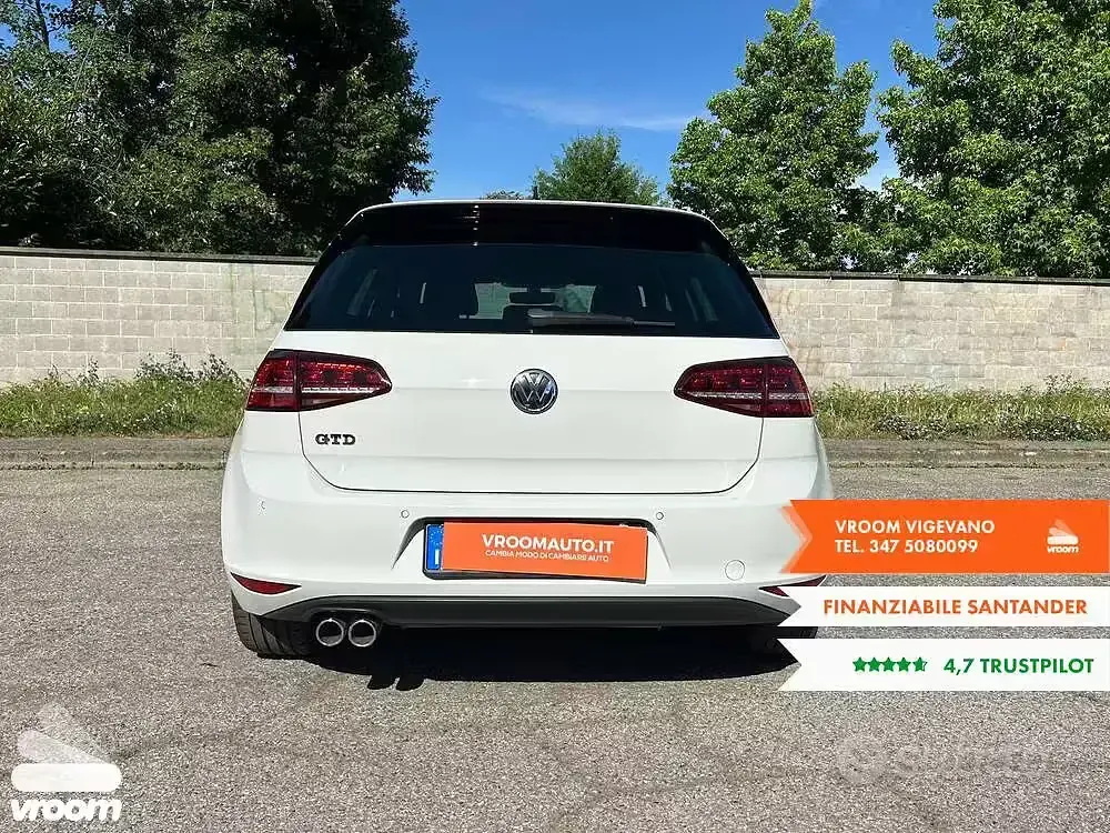 Usata VW Golf VII GTD 184 CV (135 kW) 2017 Bianco Berlina