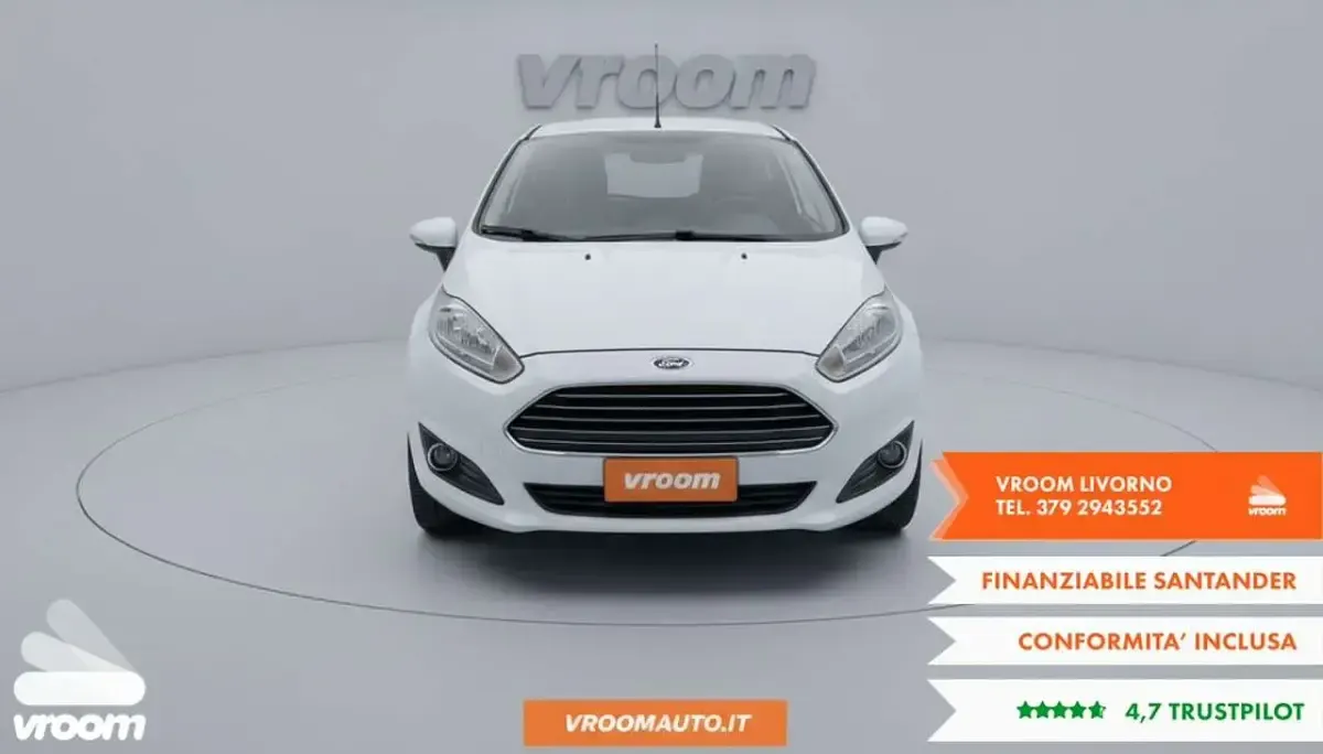 Usata Ford Fiesta Titanium 75 CV (55 kW) 2014 Bianco Utilitaria