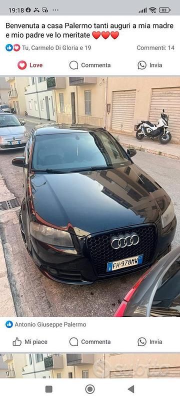 Usata Audi A3 130 CV (95 kW) 2007 Nero Utilitaria