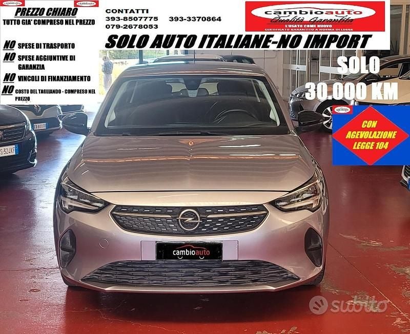 Grigio Usata 2021 Opel Corsa Elegance Tre volumi | 13.000 € (Buon prezzo) - Immagine 1/4