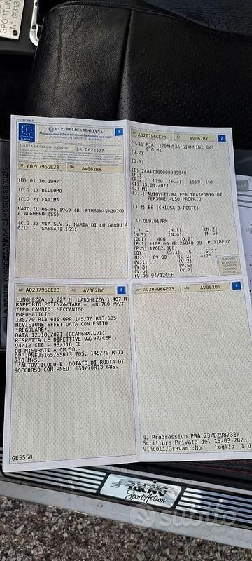 Usata Fiat Cinquecento 1997 Grigio Utilitaria