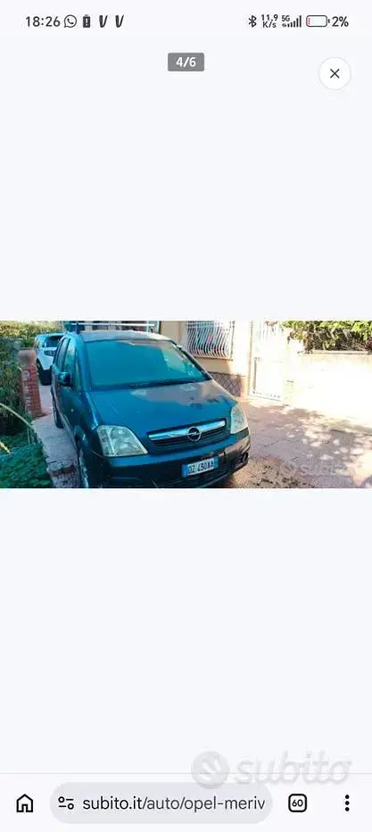 Usata Opel Meriva 90 CV (66 kW) 2010 Bluazzurro Monovolume