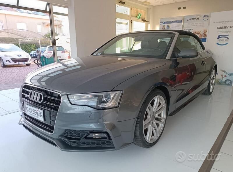 Grigio scuro Usata 2016 Audi A5 Cabriolet S-Line Cabrio | 20.499 € (Buon prezzo) - Immagine 1/4