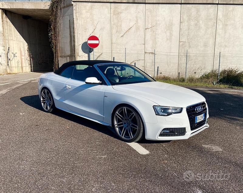 Bianco Usata 2013 Audi A5 Cabriolet S-Line Cabrio | 17.000 € (Molto cara) - Immagine 1/4