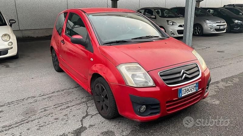Usata Citroën C2 VTR Sport 73 CV (53 kW) 2009 Rosso Utilitaria