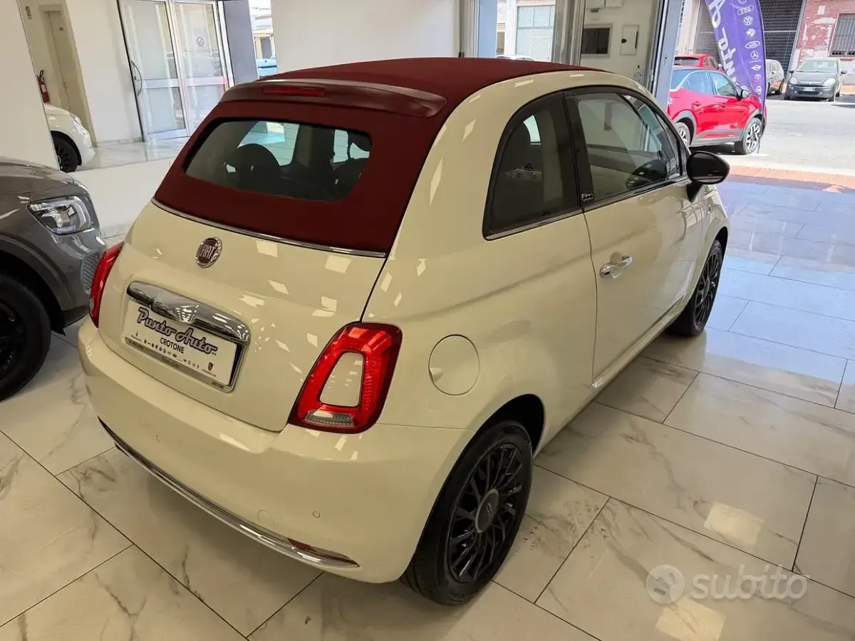 Usata Fiat 500C Lounge 69 CV (50 kW) 2017 Bianco Cabrio