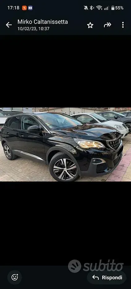 Usata Peugeot 3008 131 CV (96 kW) 2020 Nero SUV