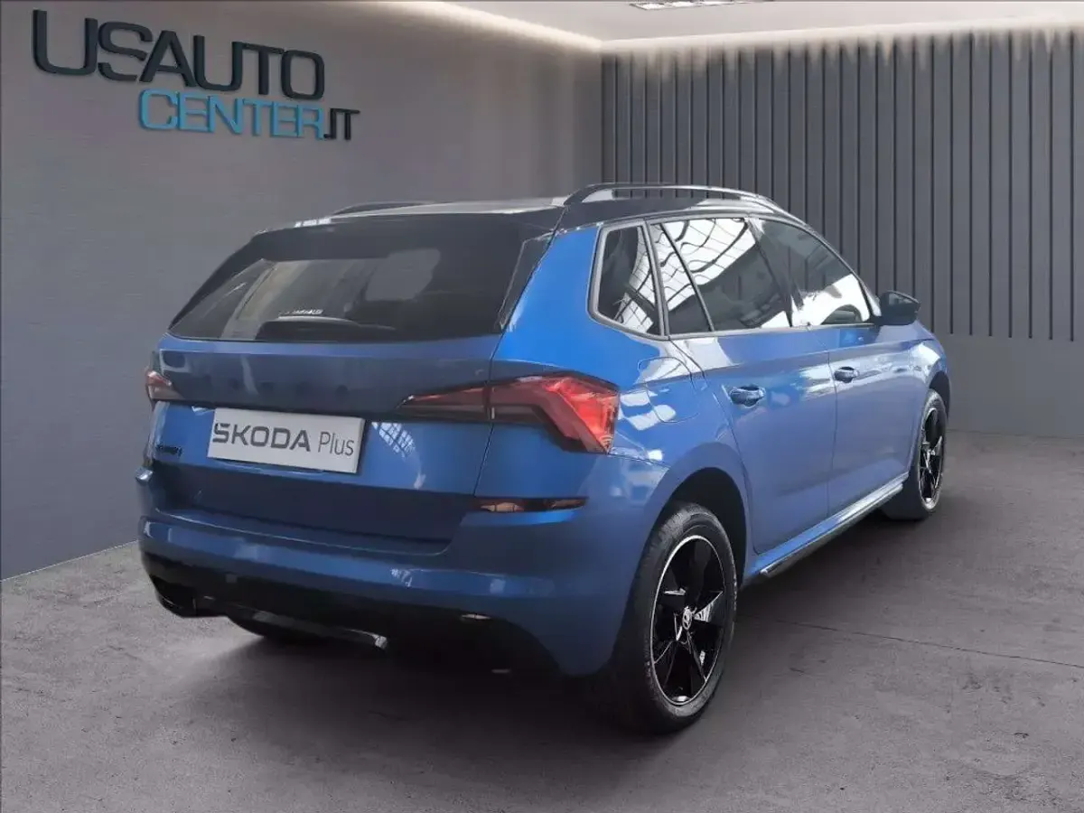 Usata Skoda Kamiq Monte Carlo 150 CV (110 kW) 2023 Blu race metallizzato nero tul SUV
