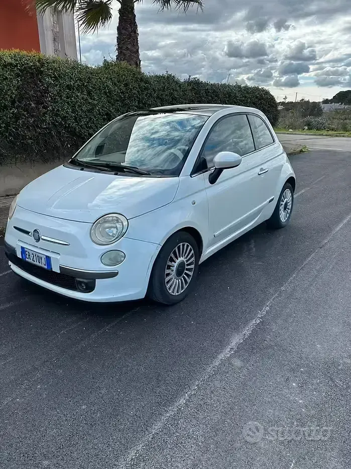 Usata Fiat 500 75 CV (55 kW) 2009 Bianco Cabrio