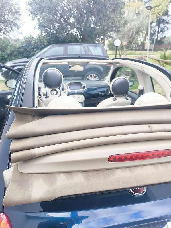 Usata Fiat 500C Lounge 95 CV (69 kW) 2017 Blu Cabrio