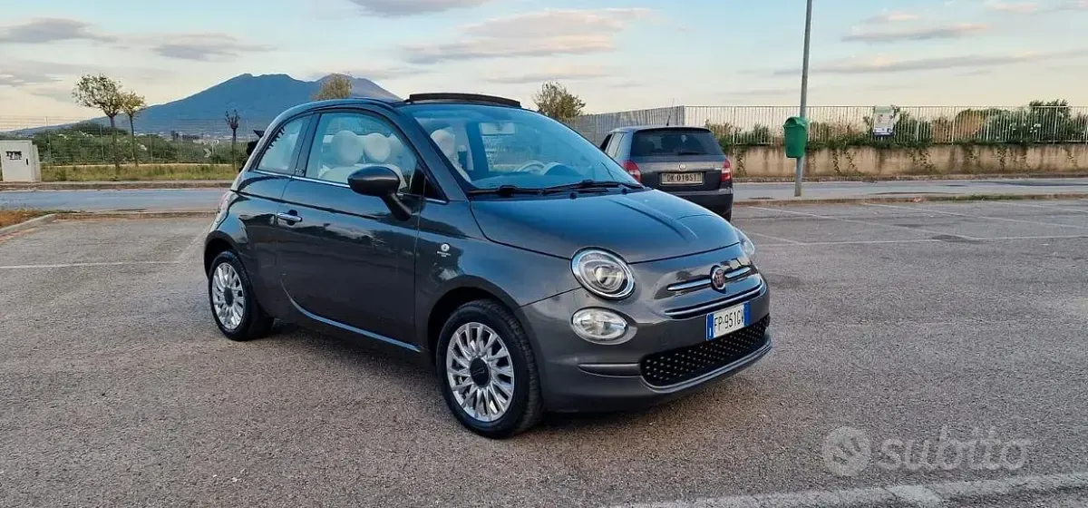 Usata Fiat 500C Lounge 69 CV (50 kW) 2018 Grigio Cabrio