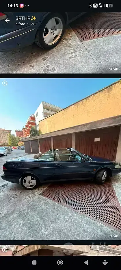 Usata Saab 900 Cabriolet 131 CV (96 kW) 1995 Bluazzurro Cabrio