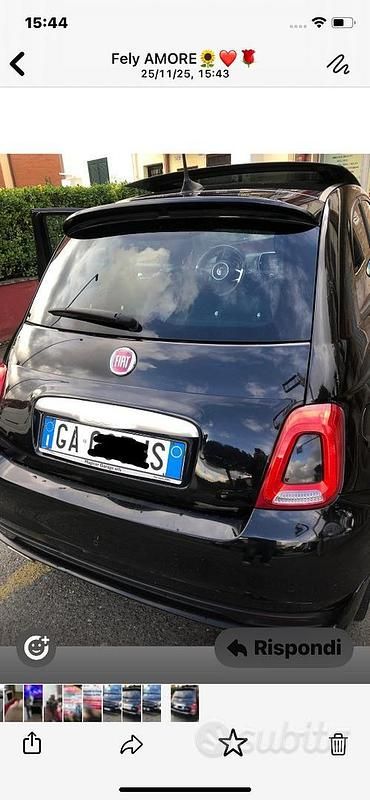 Usata Fiat Cinquecento 2019 Nero Utilitaria