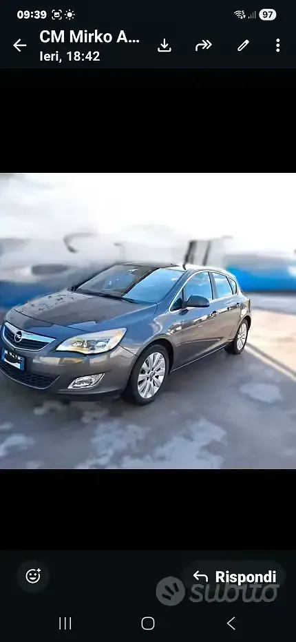 Usata Opel Astra 82 CV (60 kW) 2010 Nero Berlina
