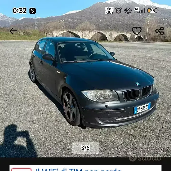 Usata BMW 120 163 CV (119 kW) 2008 Grigio Utilitaria