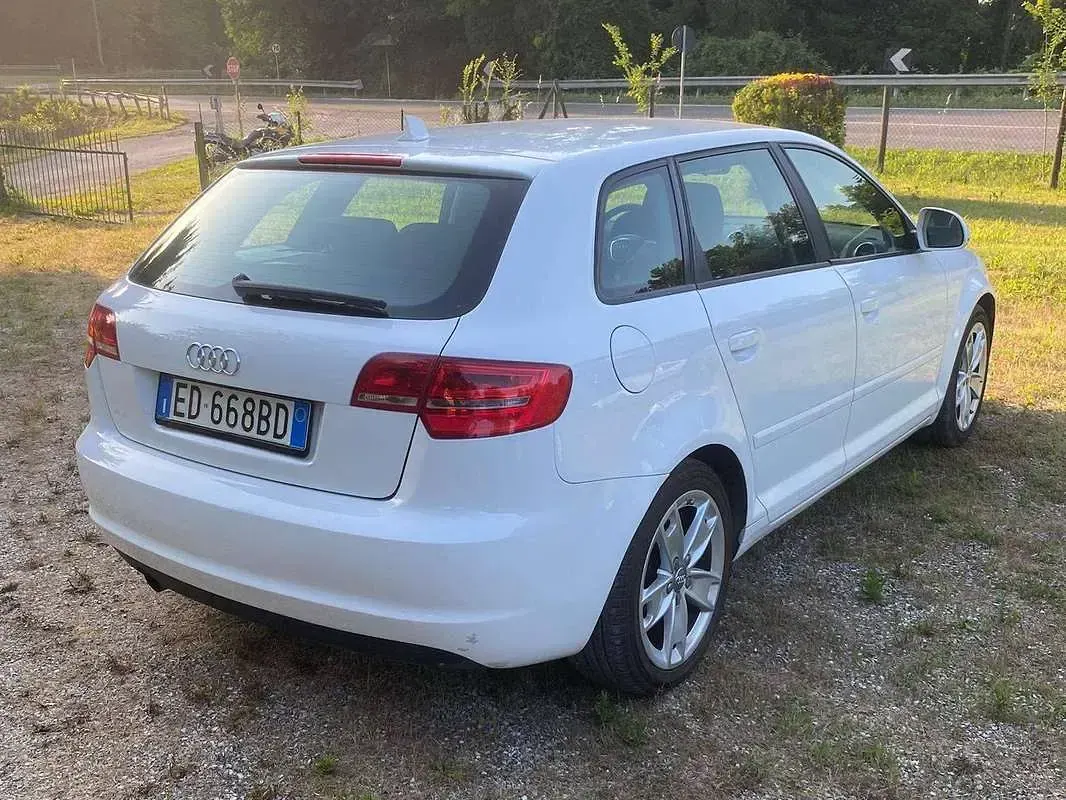 Usata Audi A3 Ambiente 105 CV (77 kW) 2010 Bianco Utilitaria
