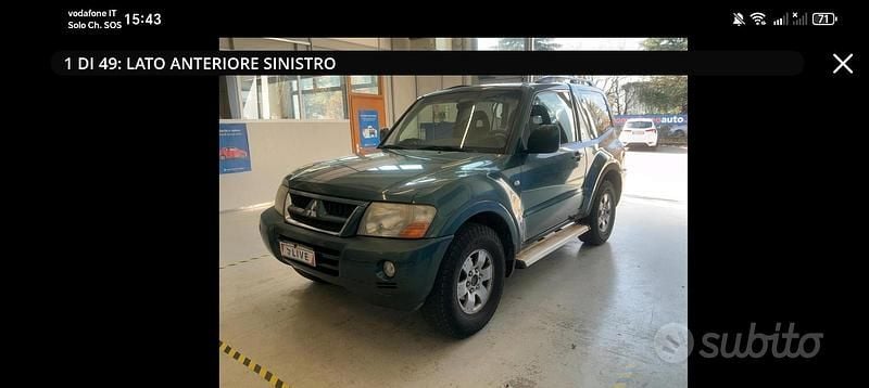 Usata Mitsubishi Pajero 160 CV (117 kW) 2005 Verde SUV