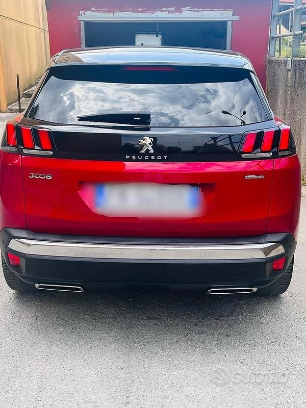 Usata Peugeot 3008 GT-line 130 CV (95 kW) 2018 Rosso Berlina