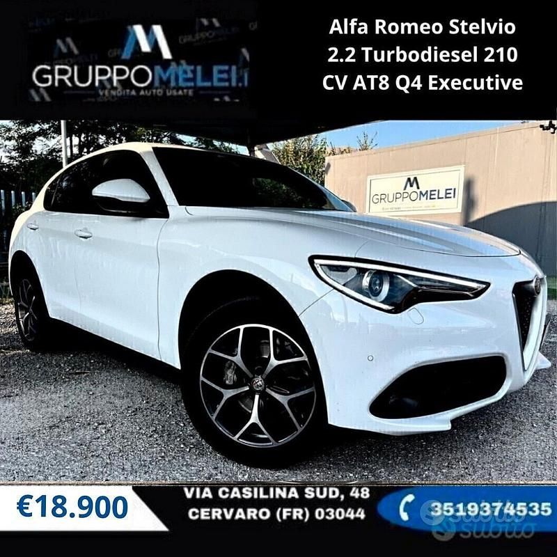 Bianco Usata 2018 Alfa Romeo Stelvio Executive SUV | 18.900 € (Buon prezzo) - Immagine 1/4