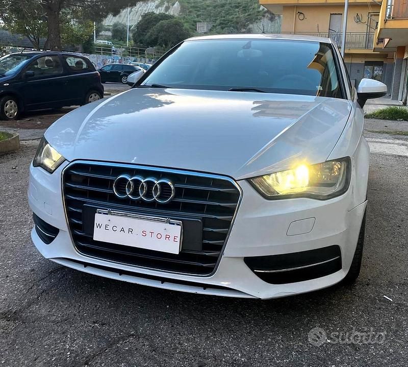 Usata Audi A3 Attraction 110 CV (80 kW) 2014 Bianco Berlina