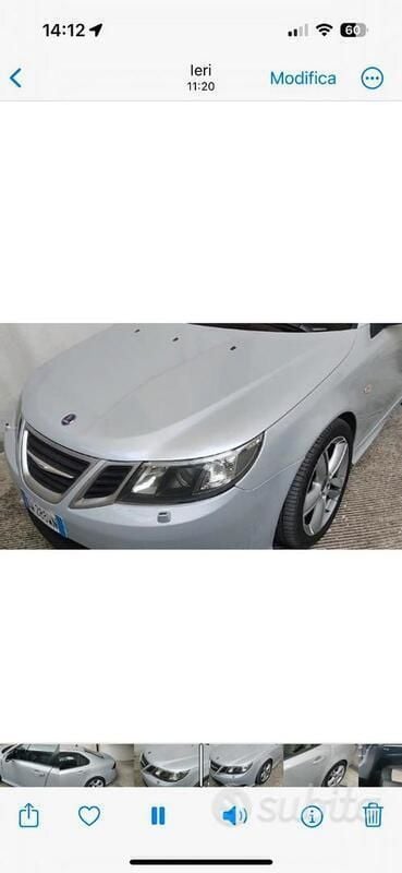 Usata Saab 9-3 131 CV (96 kW) 2009 Grigio Berlina