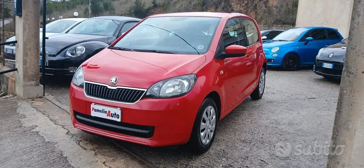 Usata Skoda Citigo G-TEC Ambition 68 CV (50 kW) 2015 Rosso Utilitaria