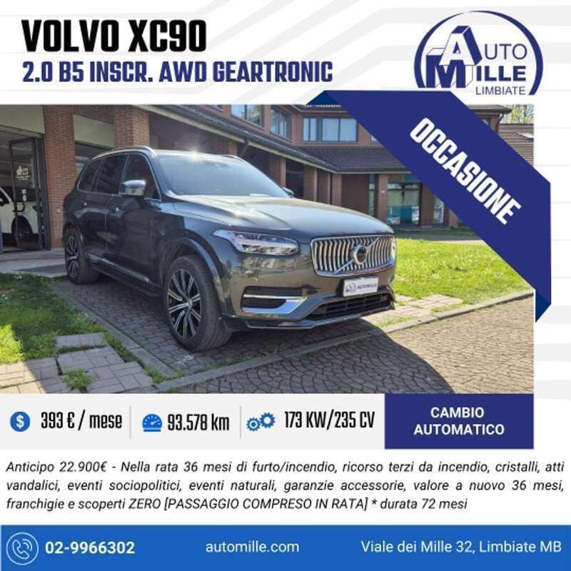 Grigio Usata 2020 Volvo XC90 Inscription SUV | 38.500 € (Buon prezzo) - Immagine 1/4