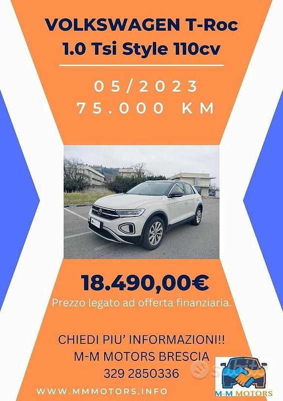 Usata VW T-Roc Style 110 CV (80 kW) 2023 Grigio SUV