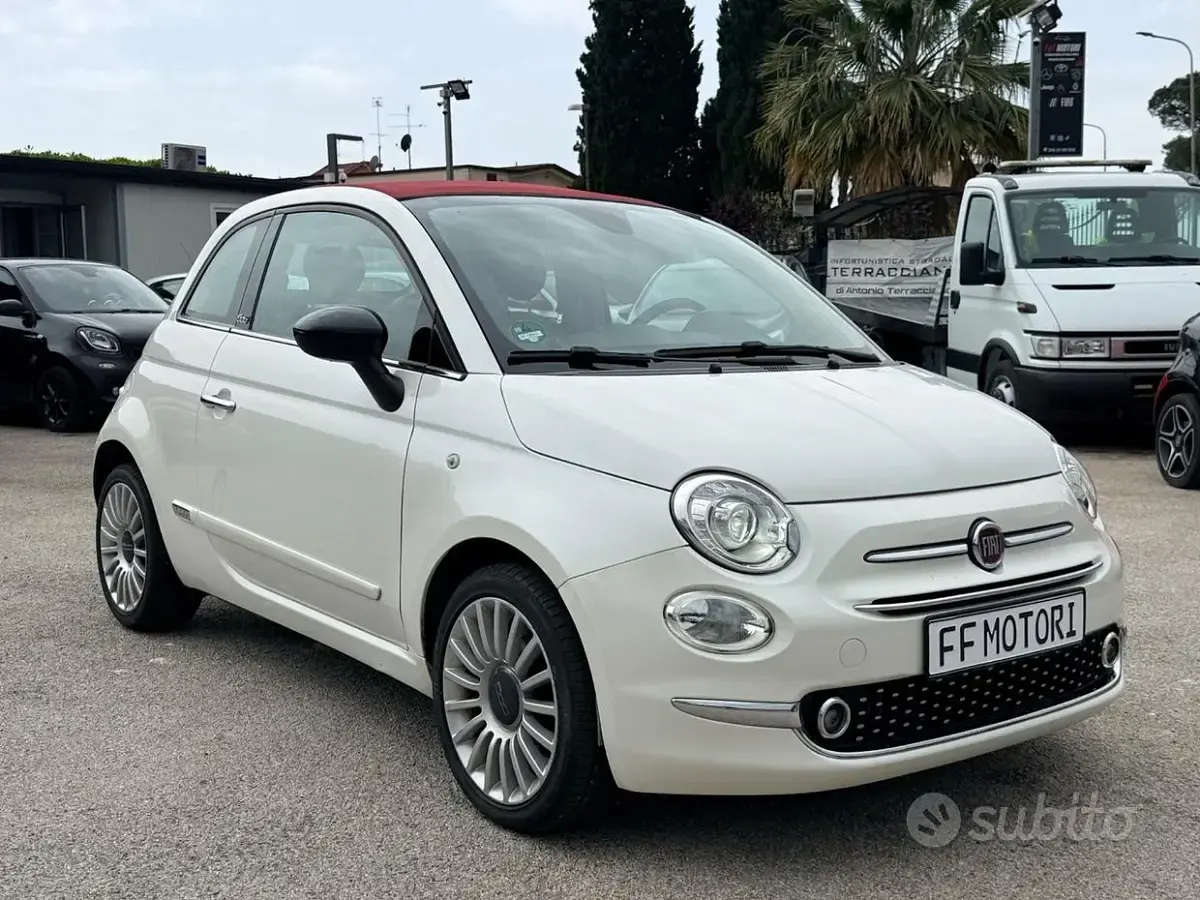 Usata Fiat 500C Lounge 95 CV (69 kW) 2016 Bianco Cabrio