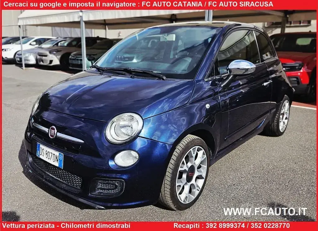 Usata Fiat 500 75 CV (55 kW) 2008 Blu Utilitaria