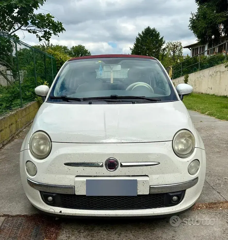 Usata Fiat 500 75 CV (55 kW) 2010 Bianco Cabrio