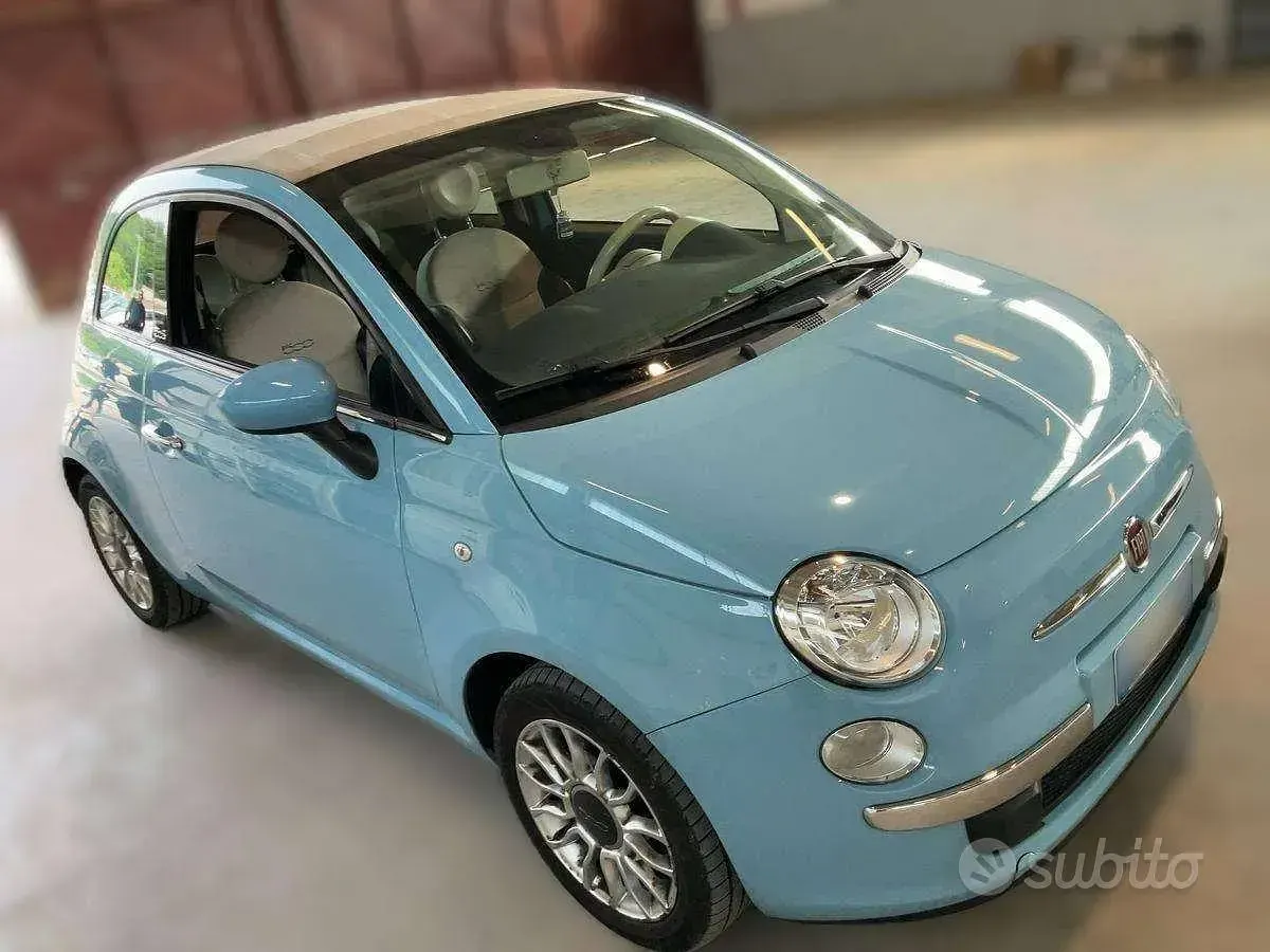 Usata Fiat 500C Lounge 69 CV (50 kW) 2012 Azzurro volare Cabrio